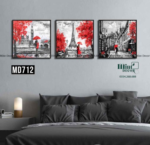 Bộ 3 Tranh Du Lịch Lãng Mạn