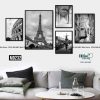 Bộ 5 Tranh Eiffel Đen Trắng