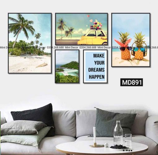 Bộ 5 Tranh Make Dreams Happen