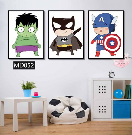 bộ 3 tranh siêu anh hùng Marvel