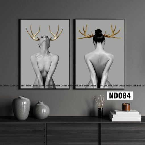 Bộ 2 tranh cô gái nude quyến rũ