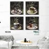 bộ 4 tranh những ly cà phê hấp dẫn
