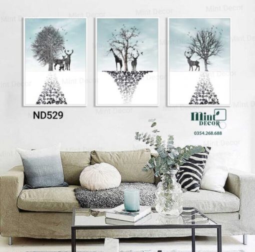 bộ 3 tranh nơi hươu ngự trị