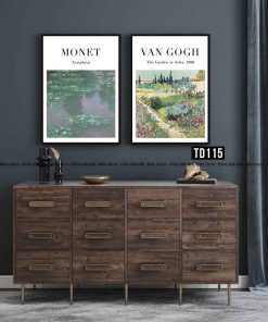 Bo 2 tranh Monet - Van Gogh